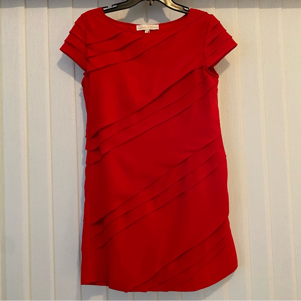 Little Mistress short red dress with cap sleeves. US Size 8 (UK 12).